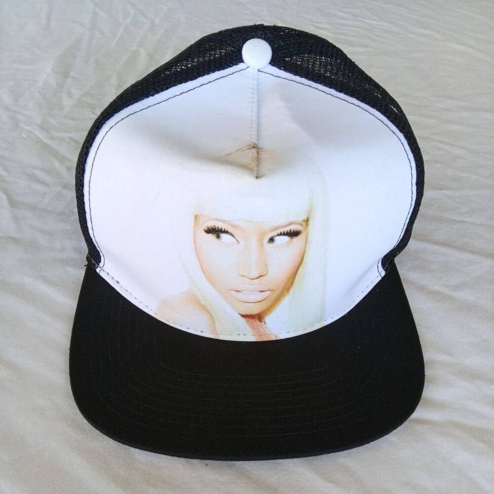 Nicki Minaj Pink Logo Black Trucker Cap Hat Kiss Pretty Gang One Size Official
